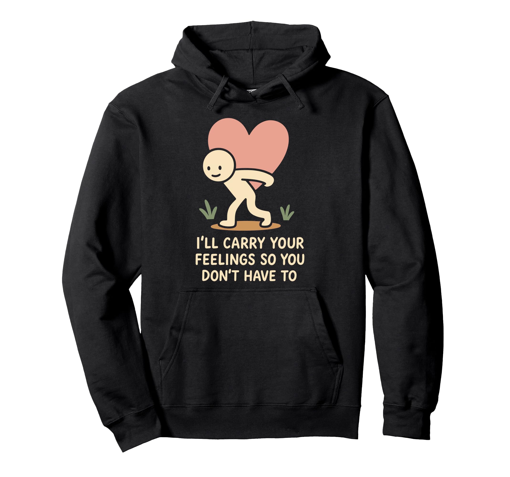 Emotional Support Human Funny Therapy Hoodie - Trendy Graphic Men Women - T-Shirt, Sweatshirt, Hoodie