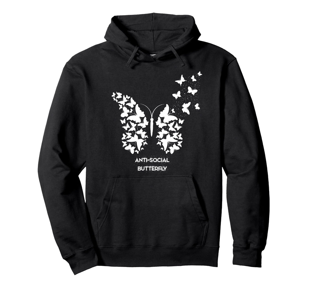 Antisocial Butterfly Hoodie - Streetwear Style for Adults - T-Shirt, Sweatshirt, Hoodie