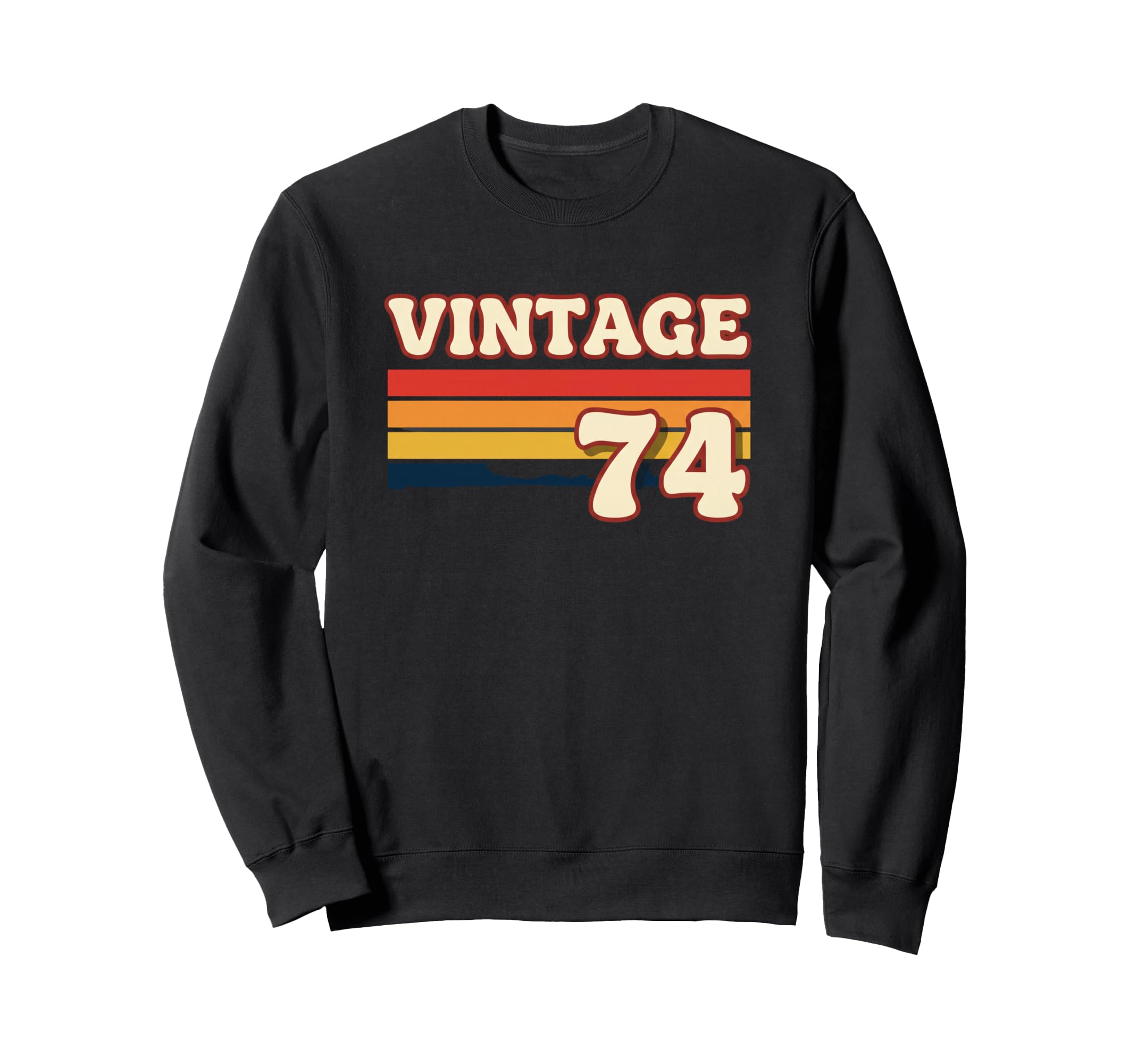 74 Birthday Dad Stripes Sweatshirt - Unique Graphic for Adults - T-Shirt, Sweatshirt, Hoodie