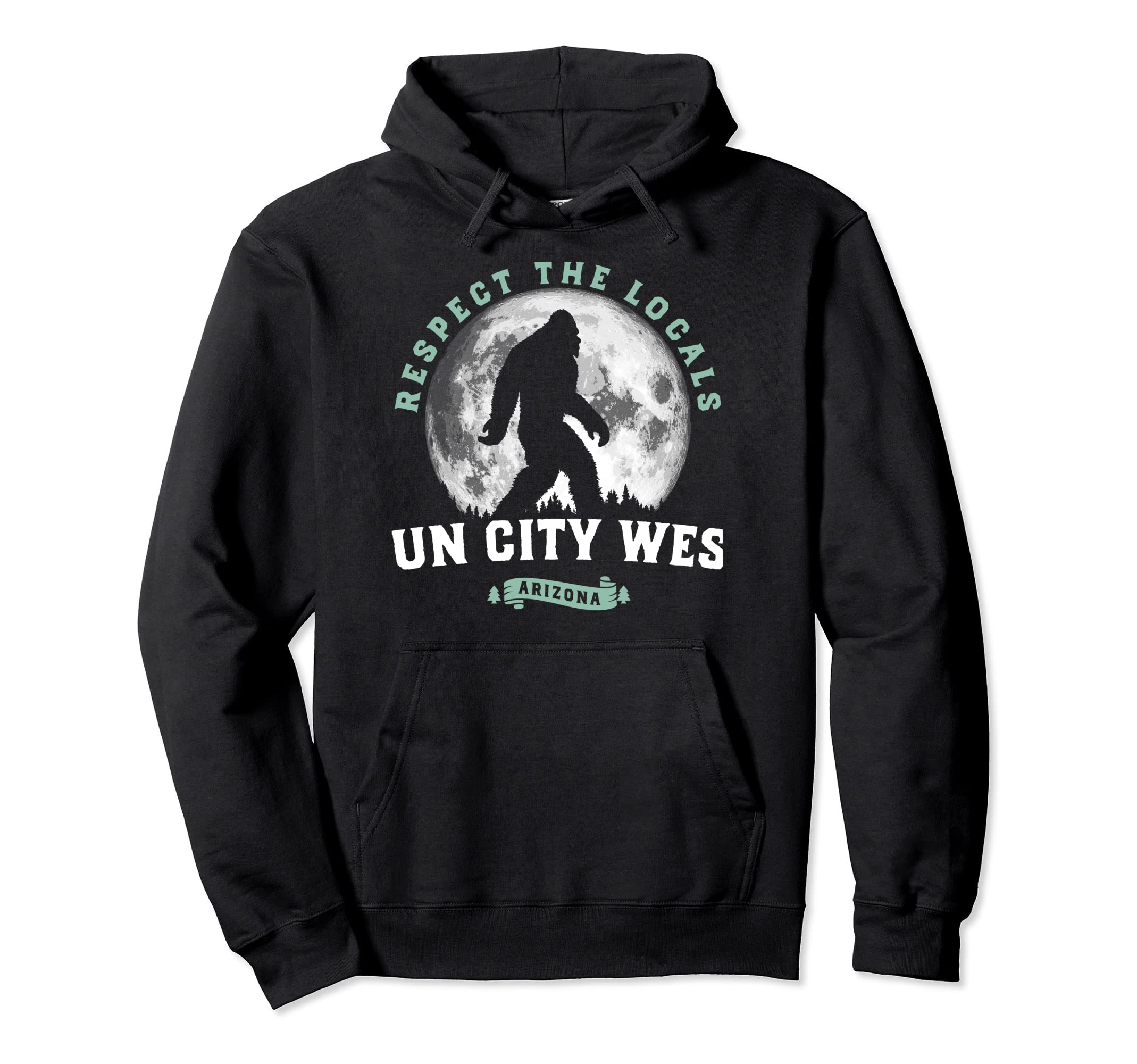 Sun City West Arizona Bigfoot Night Walk Hoodie - Trendy Graphic Men Women - T-Shirt, Sweatshirt, Hoodie