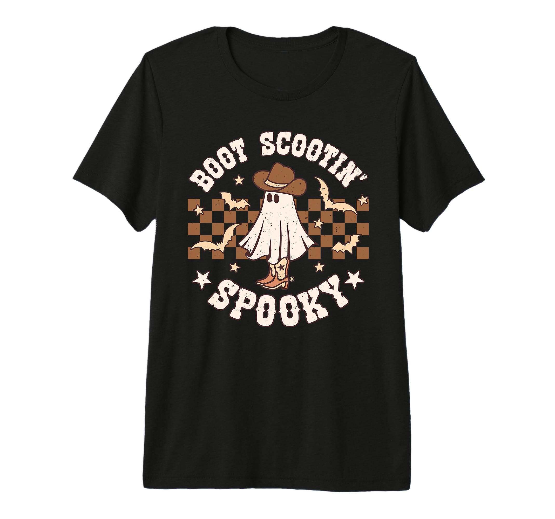 Boot Scootin Spooky Groovy Western T-Shirt - Minimalist Print for Adults - T-Shirt, Sweatshirt, Hoodie