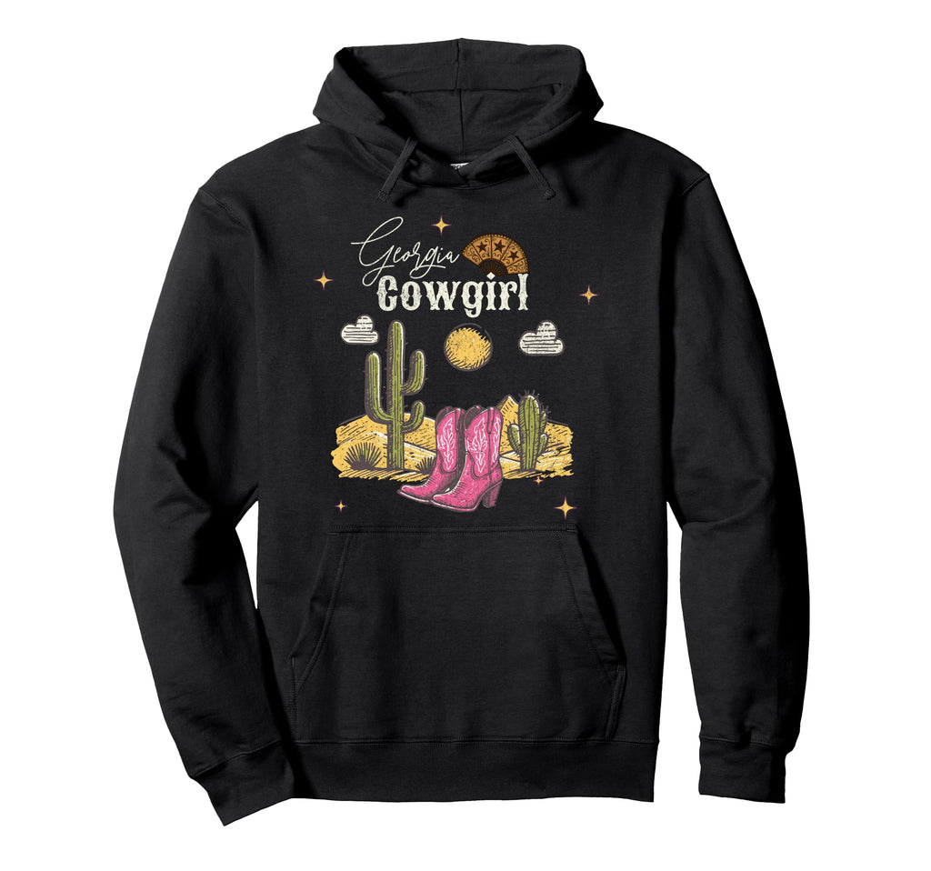Georgia Ga Cowgirl Cowboy Fan Hoodie - Casual Everyday Wear for Adults - T-Shirt, Sweatshirt, Hoodie