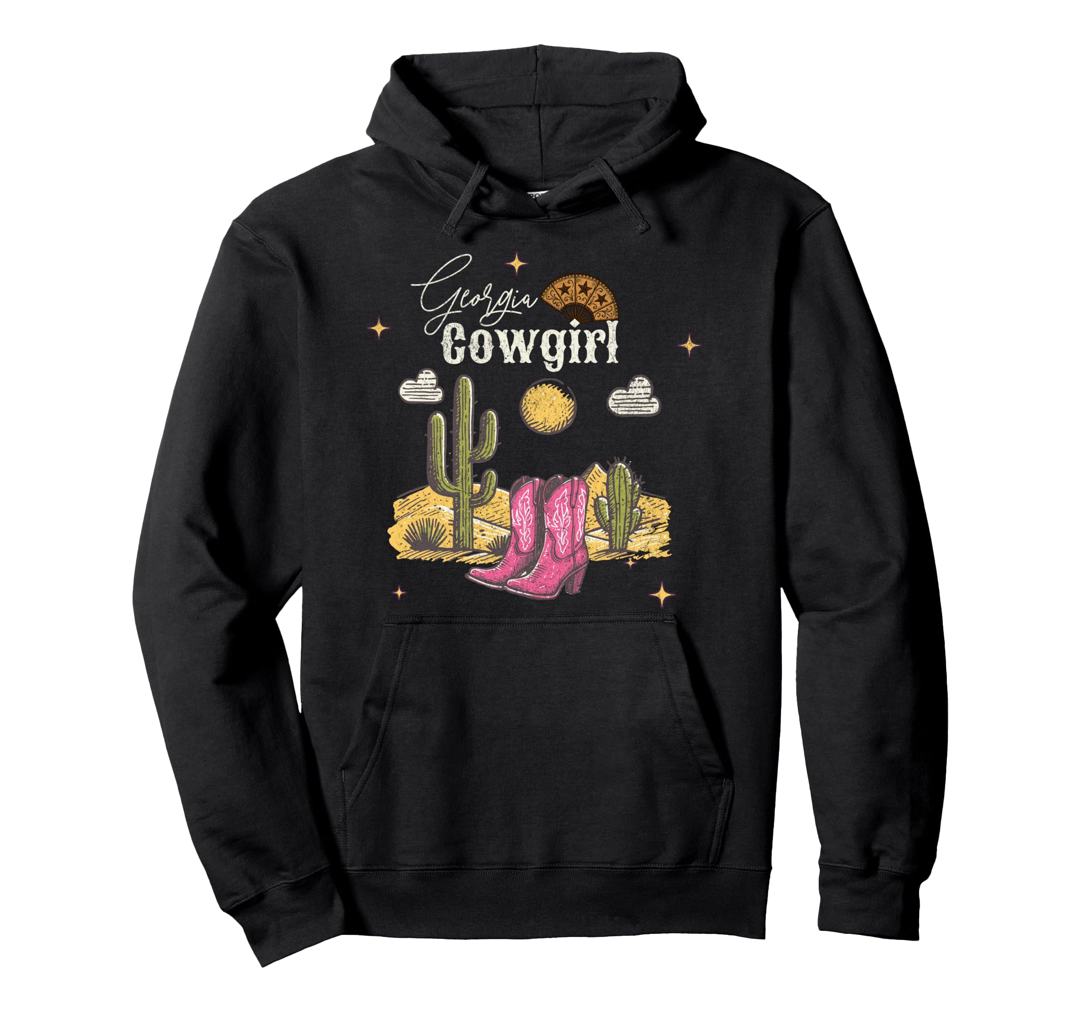 Georgia Ga Cowgirl Cowboy Fan Hoodie - Casual Everyday Wear for Adults - T-Shirt, Sweatshirt, Hoodie