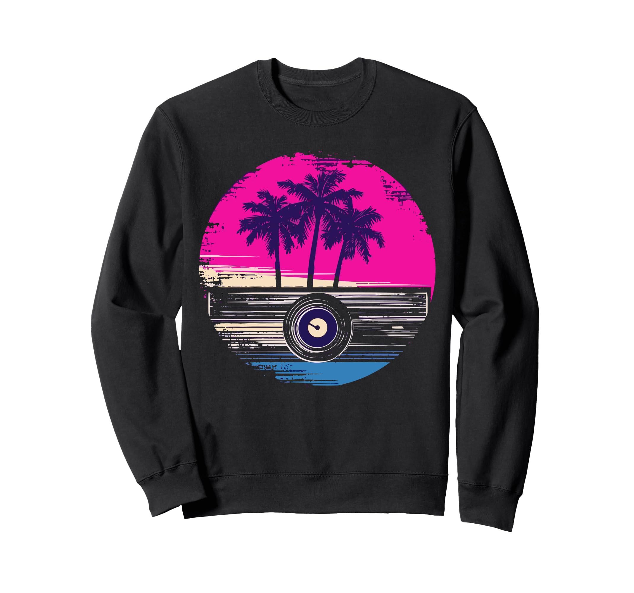 Vinyl Record Vaporwave Turntable Sweatshirt - Streetwear Style for Adults - T-Shirt, Sweatshirt, Hoodie