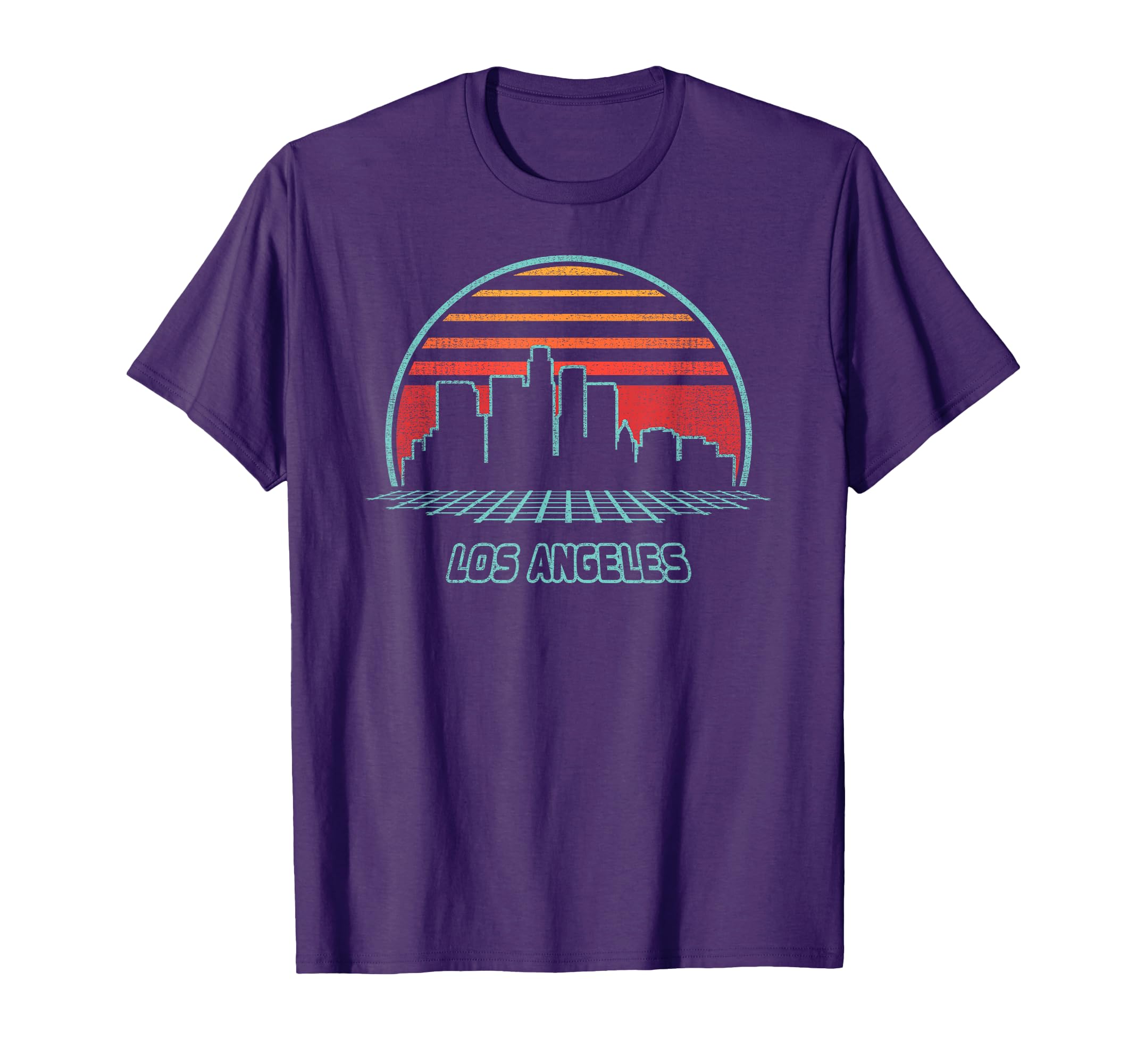 Los Angeles City Skyline 80S T-Shirt - Casual Everyday Wear for Adults - T-Shirt, Sweatshirt, Hoodie