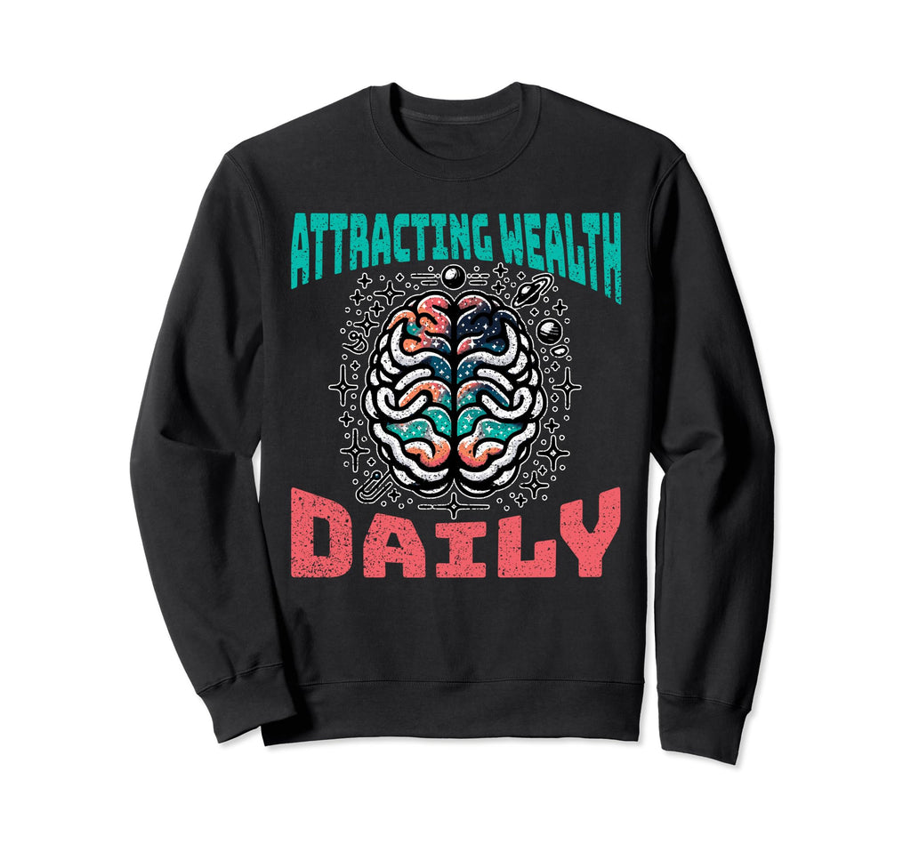Attracting Wealth Daily Cosmic Sweatshirt - Trendy Graphic for Adults - T-Shirt, Sweatshirt, Hoodie
