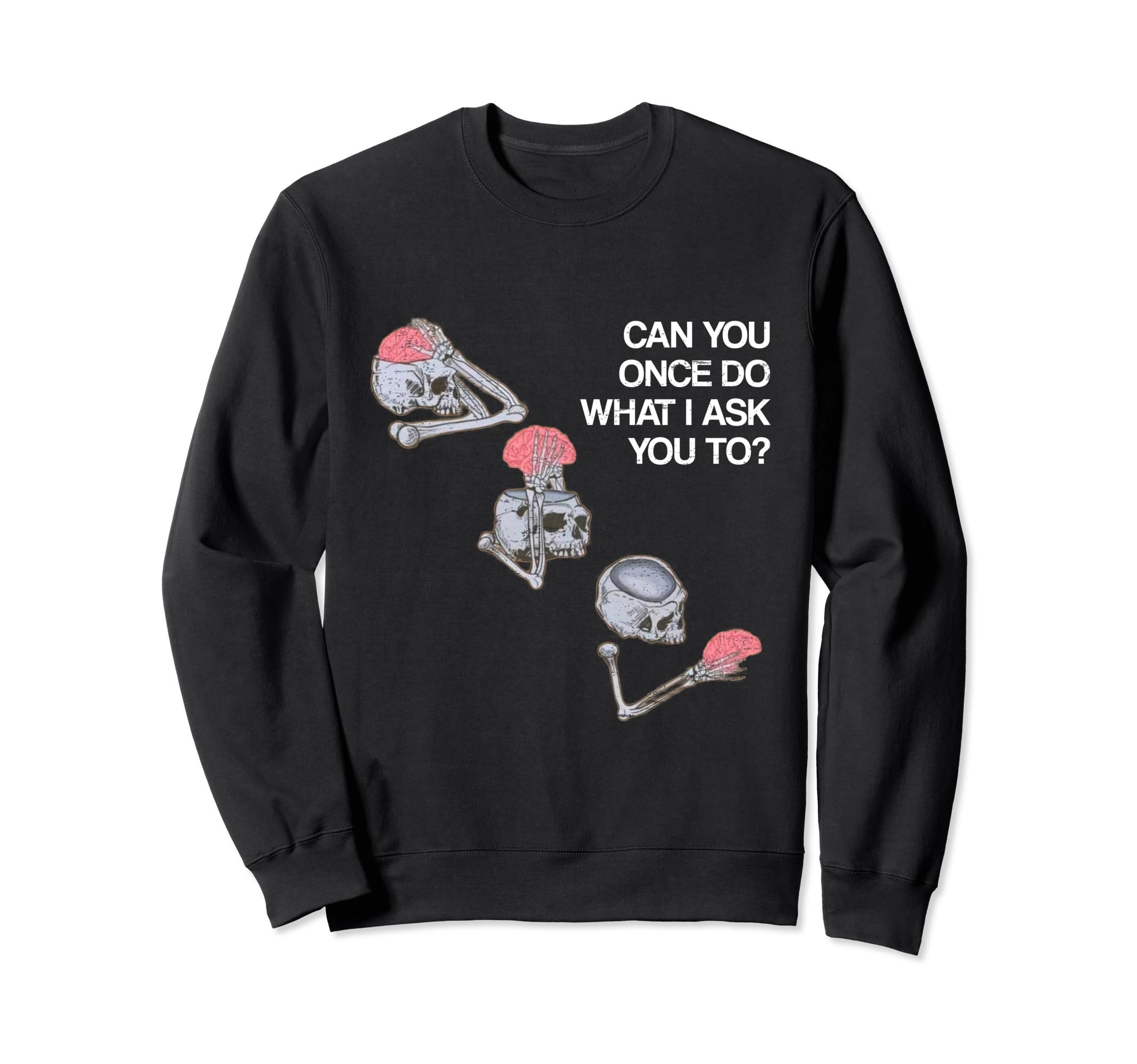 Skull And Brain Adhd And Mental Health Sweatshirt - Graphic Print Unisex - T-Shirt, Sweatshirt, Hoodie