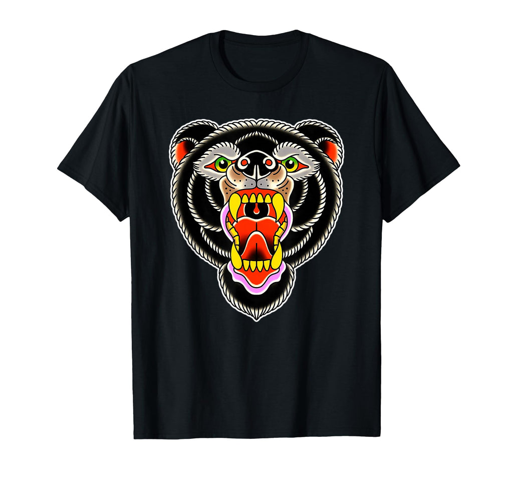 Black Bear Traditional Tattoo Flash T-Shirt - Novelty Apparel for Adults - T-Shirt, Sweatshirt, Hoodie