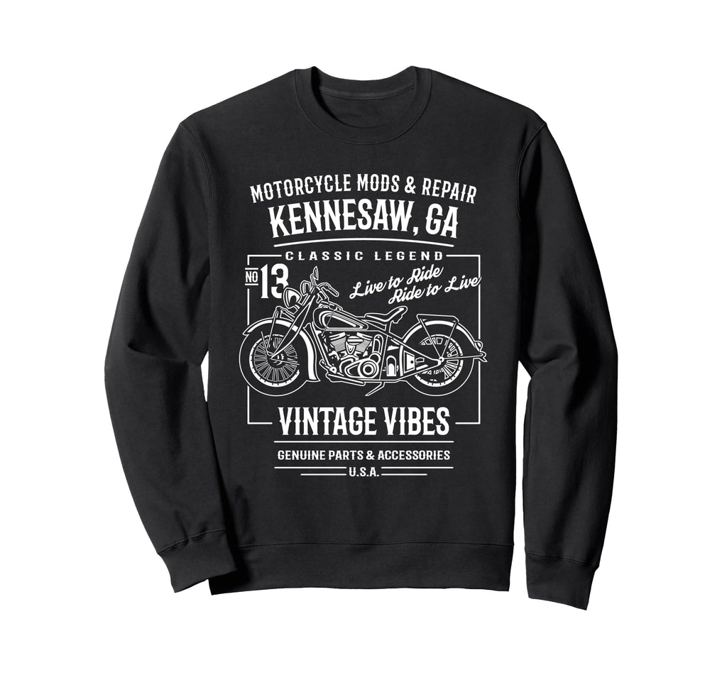 Kennesaw Ga Usa Motorcycle Sweatshirt - Novelty Apparel Unisex - T-Shirt, Sweatshirt, Hoodie