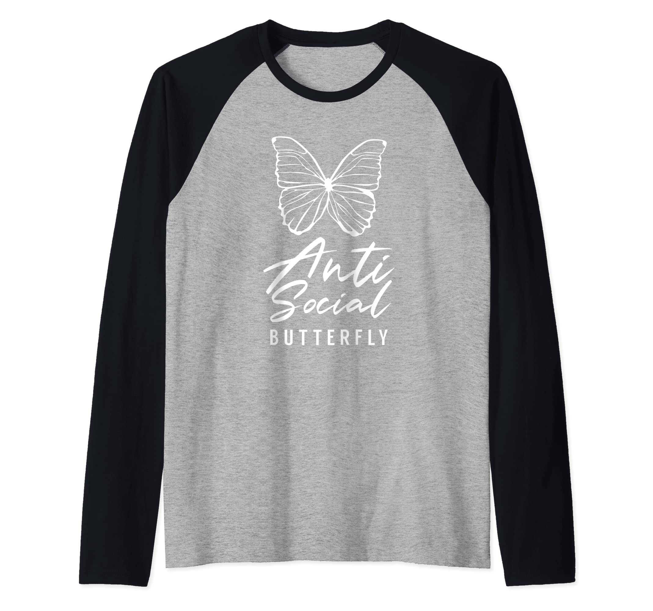 Anti Social Butterfly Shy Sweatshirt - Custom Art Print Men Women - T-Shirt, Sweatshirt, Hoodie