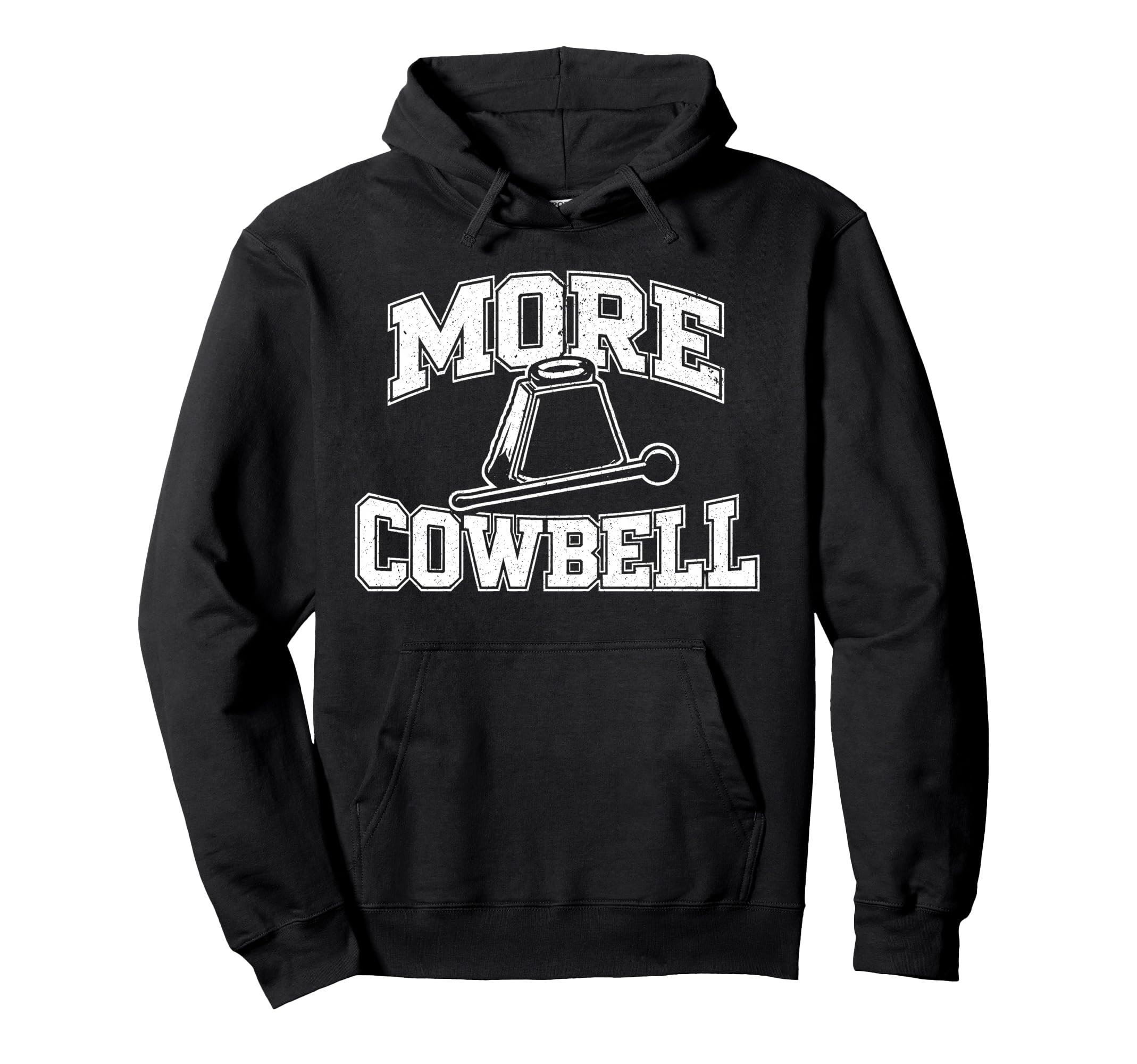 More Cowbell Cow Bell Music Instrument Hoodie - Trendy Graphic for Adults - T-Shirt, Sweatshirt, Hoodie