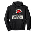 Samurai Cat Riding Motorcycle Ninja Cat Hoodie - Graphic Print Unisex - T-Shirt, Sweatshirt, Hoodie