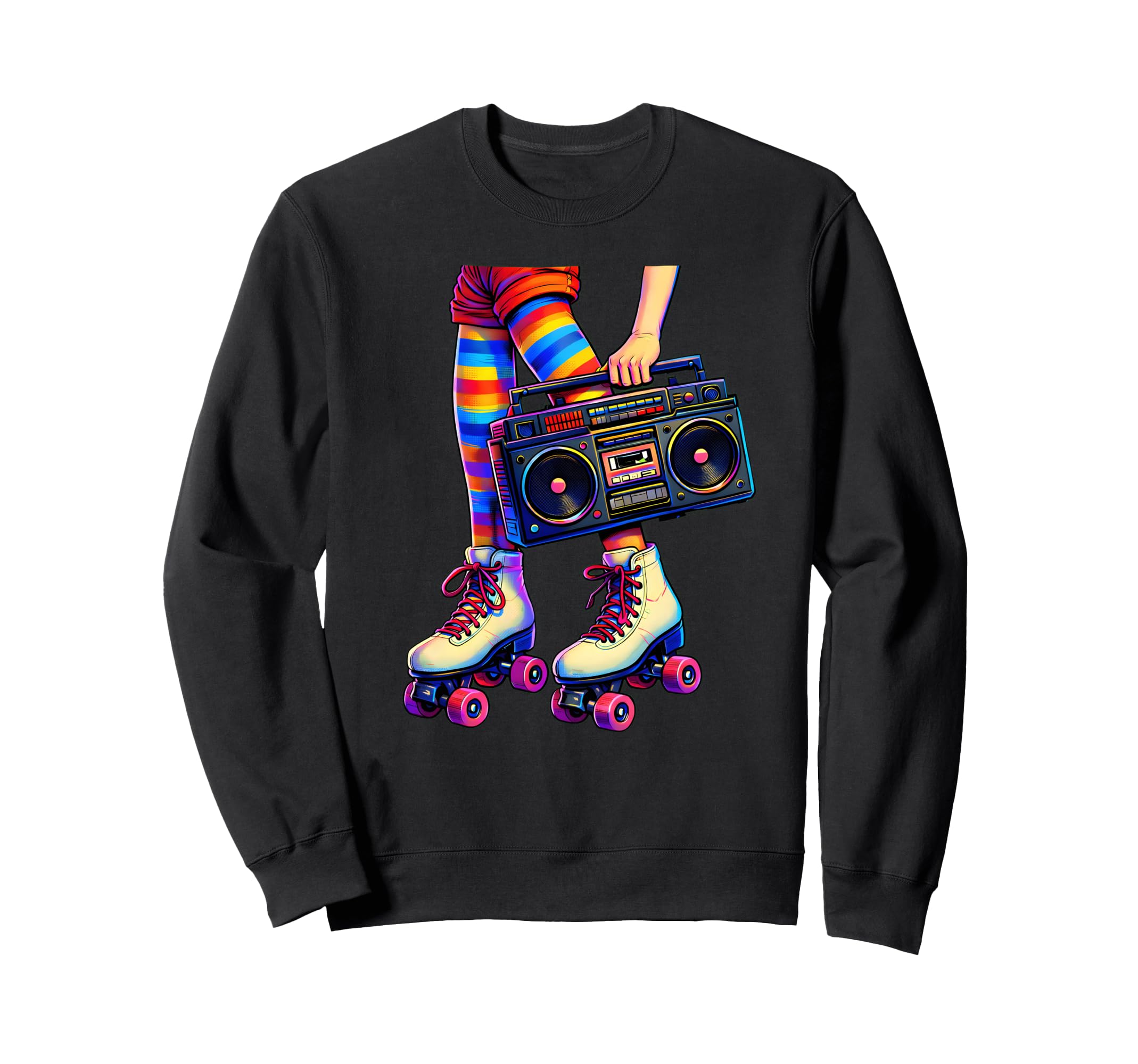 Boombox Roller 80S Vibe Nostalgia Old Sweatshirt - Streetwear Style Unisex - T-Shirt, Sweatshirt, Hoodie