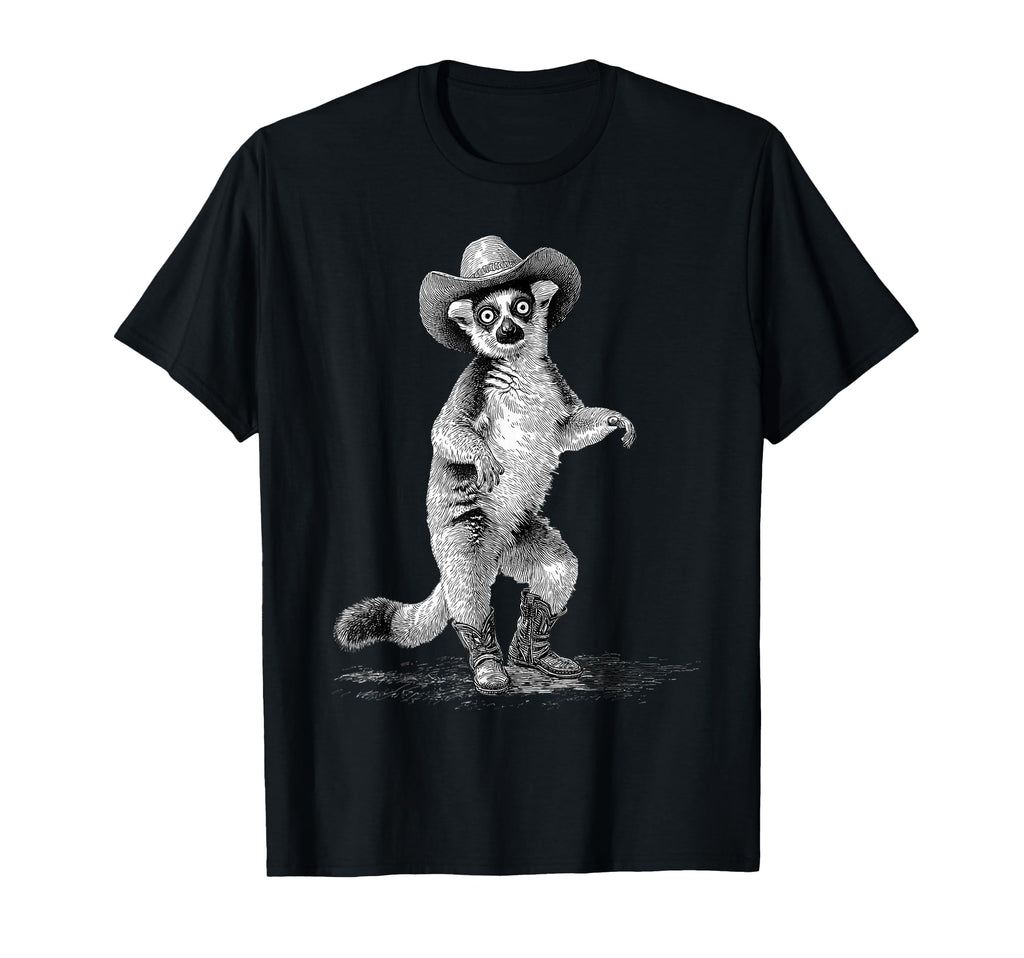 Lemur Cowboy Rodeo Cowgirl Western Country T-Shirt - Graphic Print Unisex - T-Shirt, Sweatshirt, Hoodie