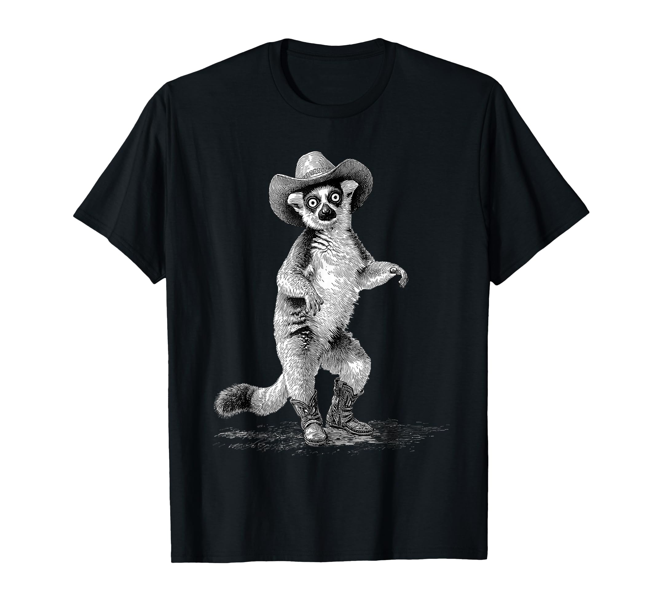 Lemur Cowboy Rodeo Cowgirl Western Country T-Shirt - Graphic Print Unisex - T-Shirt, Sweatshirt, Hoodie