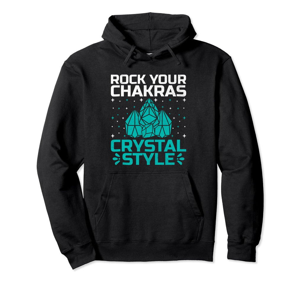 Spiritual Crystal Stones Healing Hoodie - Casual Everyday Wear Men Women - T-Shirt, Sweatshirt, Hoodie