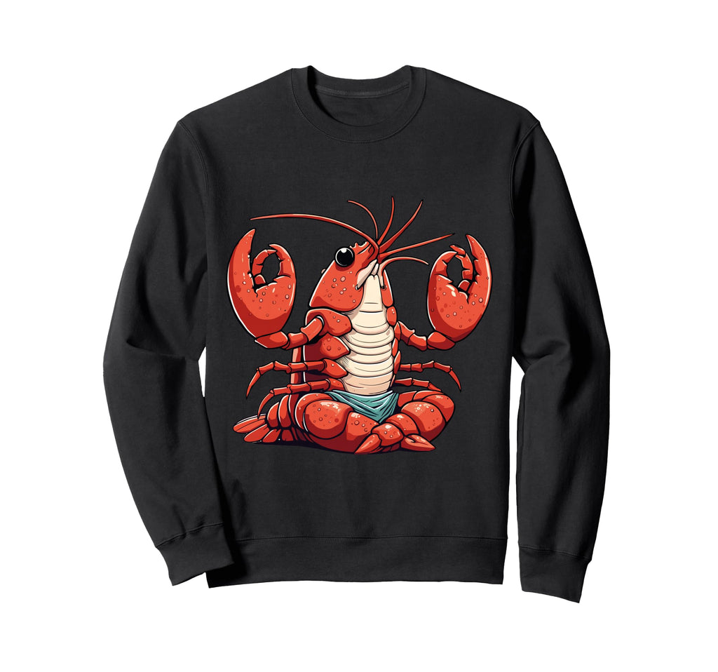 Meditation Lobster Yoga Pose Sweatshirt - Casual Everyday Wear Unisex - T-Shirt, Sweatshirt, Hoodie