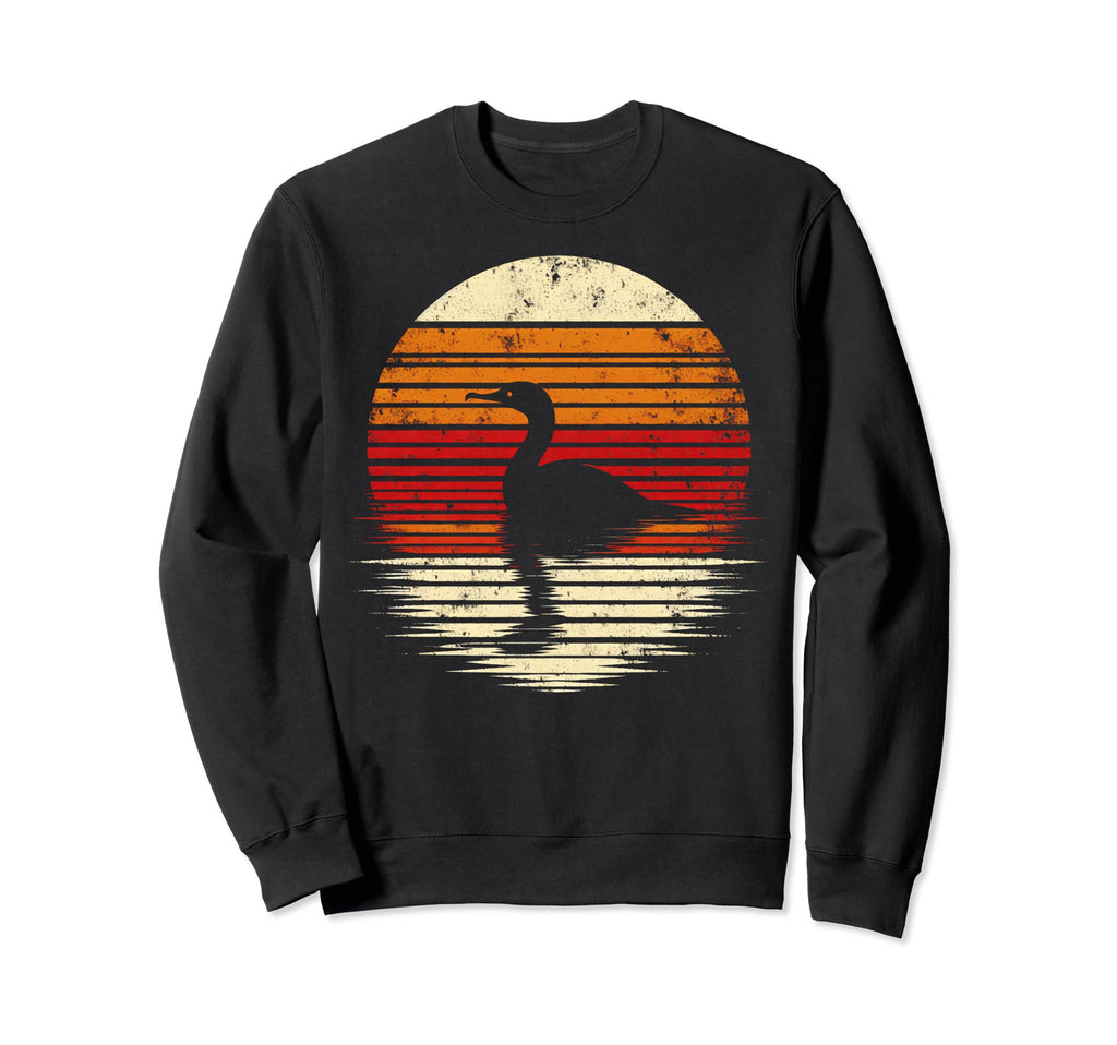 Cormorant Bird Sunset Safari 70S Sweatshirt - Trendy Graphic Unisex - T-Shirt, Sweatshirt, Hoodie