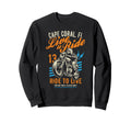 Cape Coral Fl Usa Motorcycle Skull Sweatshirt - Unique Graphic Men Women - T-Shirt, Sweatshirt, Hoodie