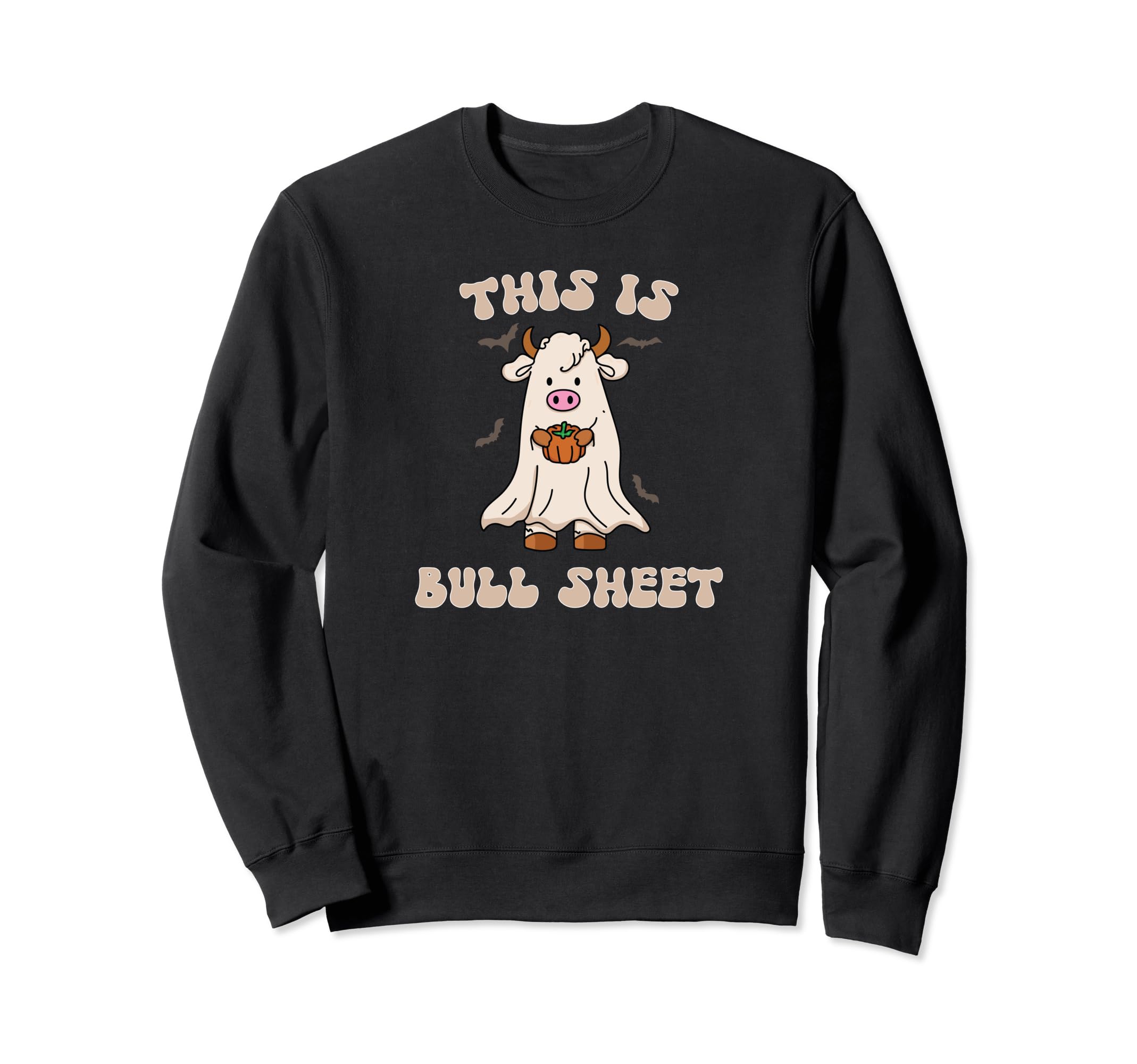 Bull Sheet Ghost Western Halloween Sweatshirt - Minimalist Print Unisex - T-Shirt, Sweatshirt, Hoodie