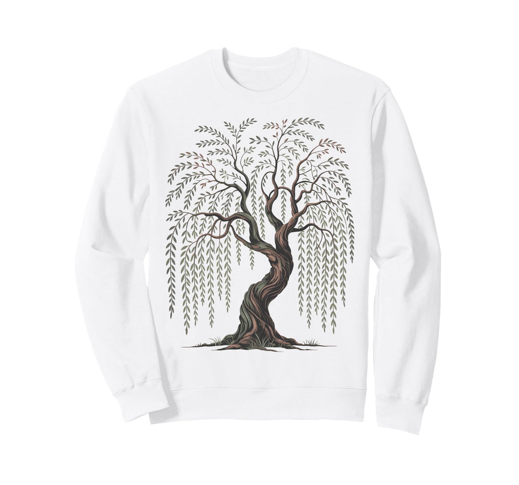 Mindfulness Weeping Willow Tree Sweatshirt - Fun Novelty Design for Adults - T-Shirt, Sweatshirt, Hoodie