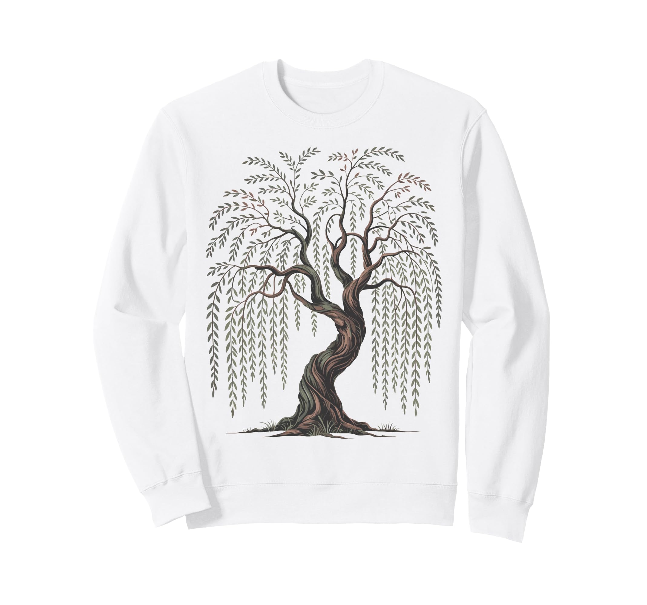 Mindfulness Weeping Willow Tree Sweatshirt - Fun Novelty Design for Adults - T-Shirt, Sweatshirt, Hoodie