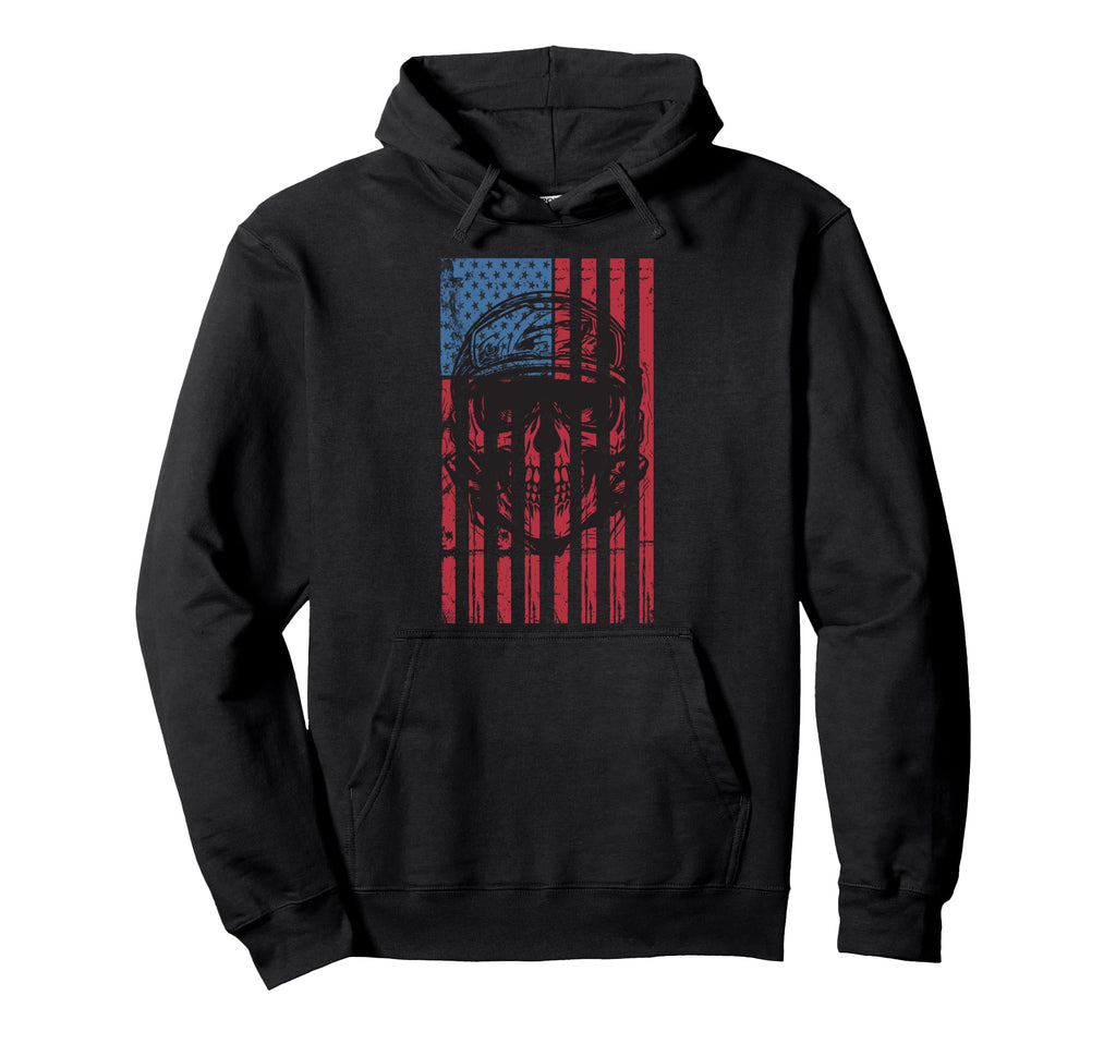 Us Flag American Motorcycle Biker Hoodie - Streetwear Style for Adults - T-Shirt, Sweatshirt, Hoodie