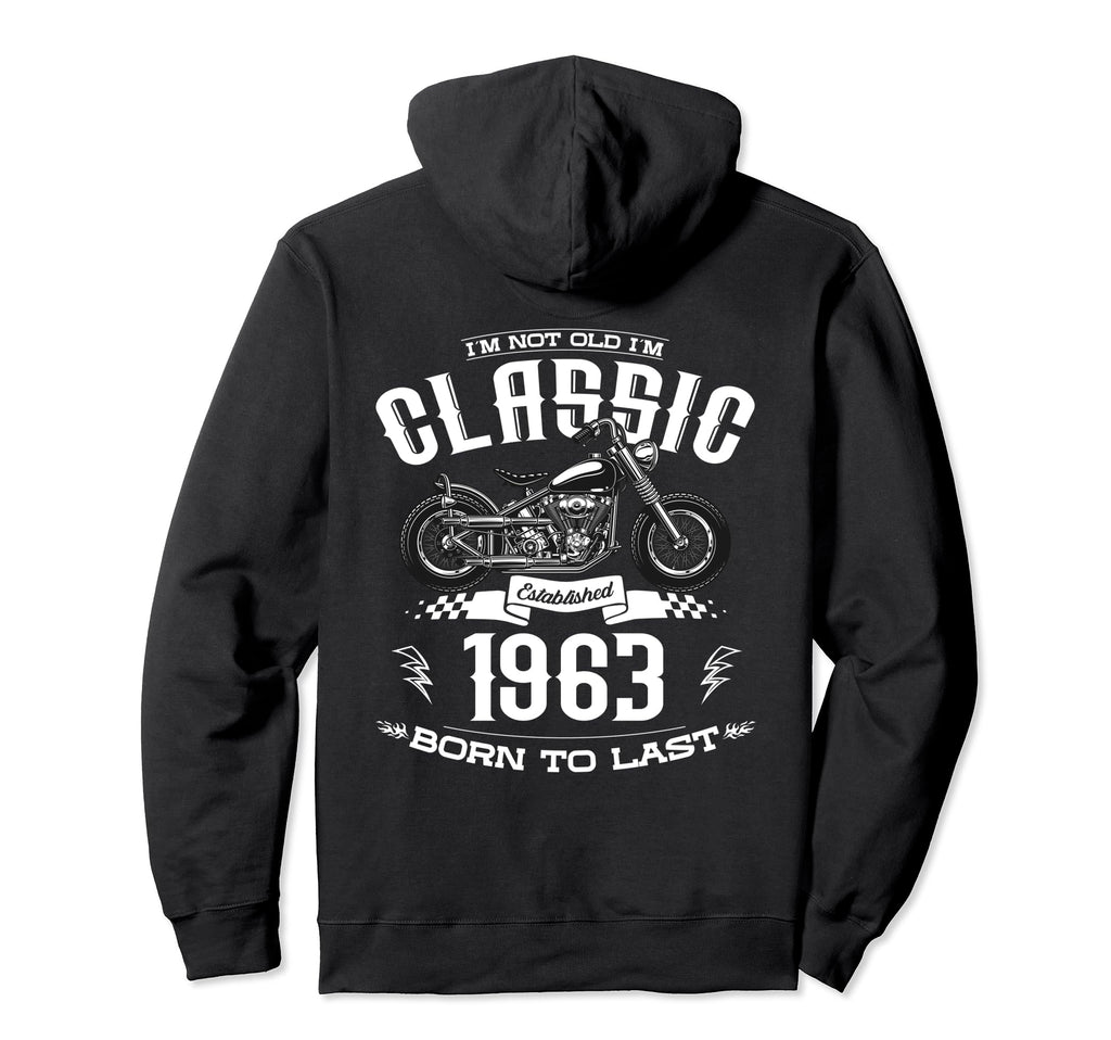 61St Birthday Motorcycle Hoodie - Fun Novelty Design for Adults - T-Shirt, Sweatshirt, Hoodie