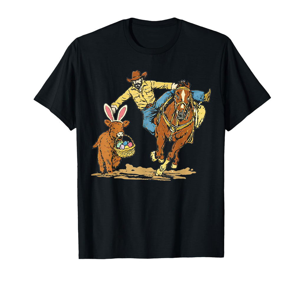 Easter Western Cowboy Riding Horse T-Shirt - Graphic Print for Adults - T-Shirt, Sweatshirt, Hoodie