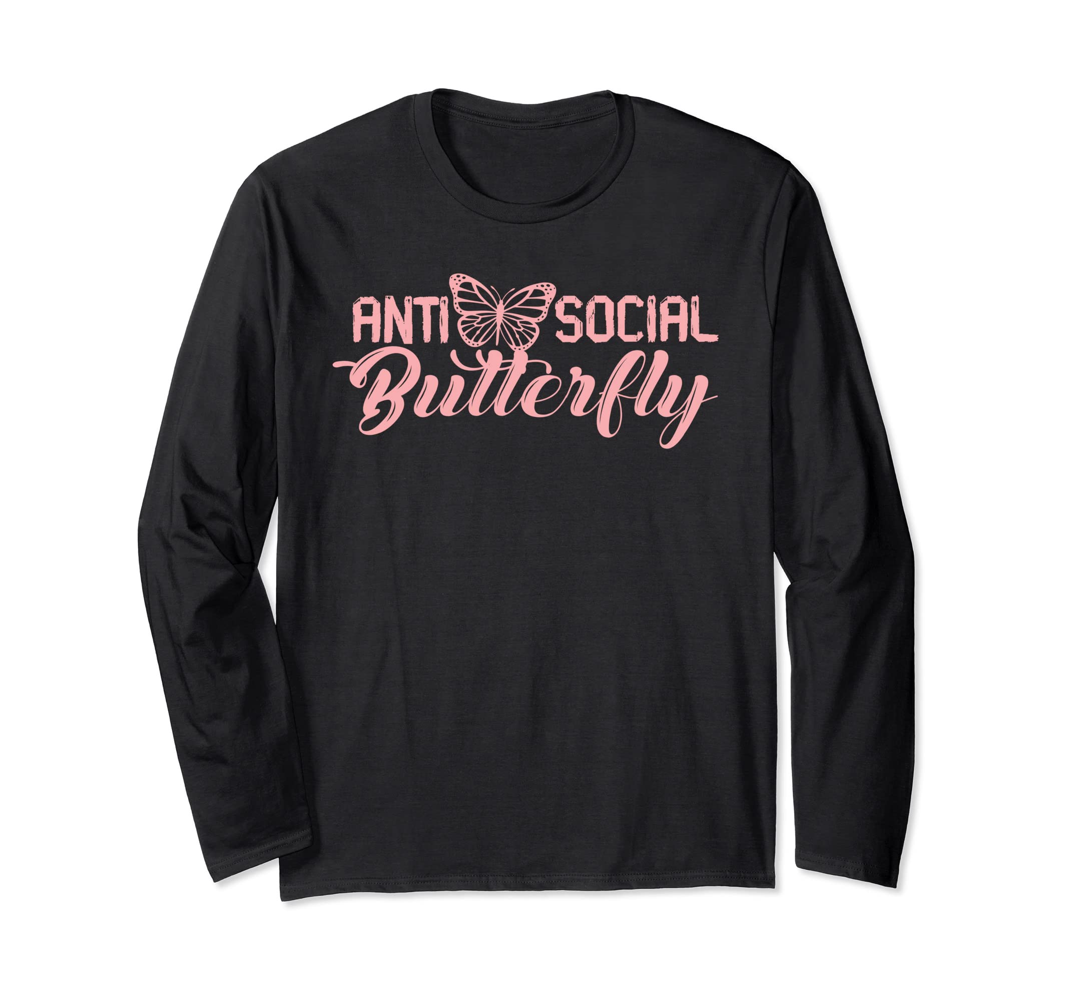 Antisocial Butterfly Antisocial Introvert T-Shirt - Unique Graphic Unisex - T-Shirt, Sweatshirt, Hoodie