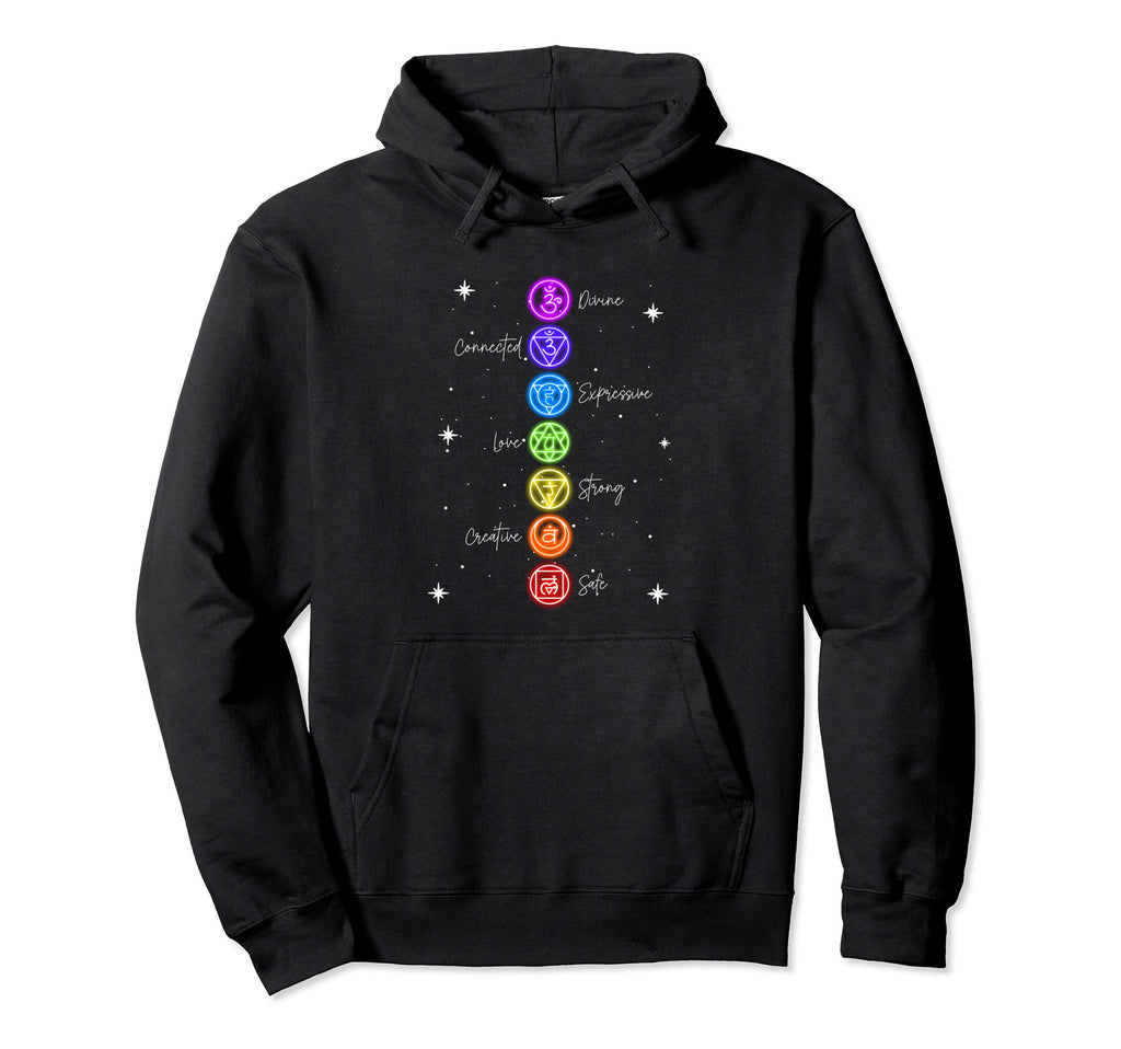 Chakra Chakras Aligned Lotus Mandala Hoodie - Custom Art Print Men Women - T-Shirt, Sweatshirt, Hoodie