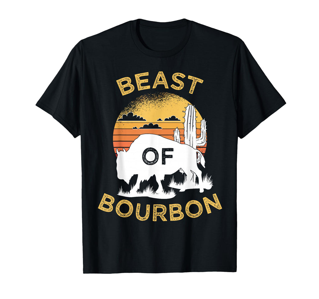 Funny Sunset Bison Beast Bourbon T-Shirt - Custom Art Print Men Women - T-Shirt, Sweatshirt, Hoodie
