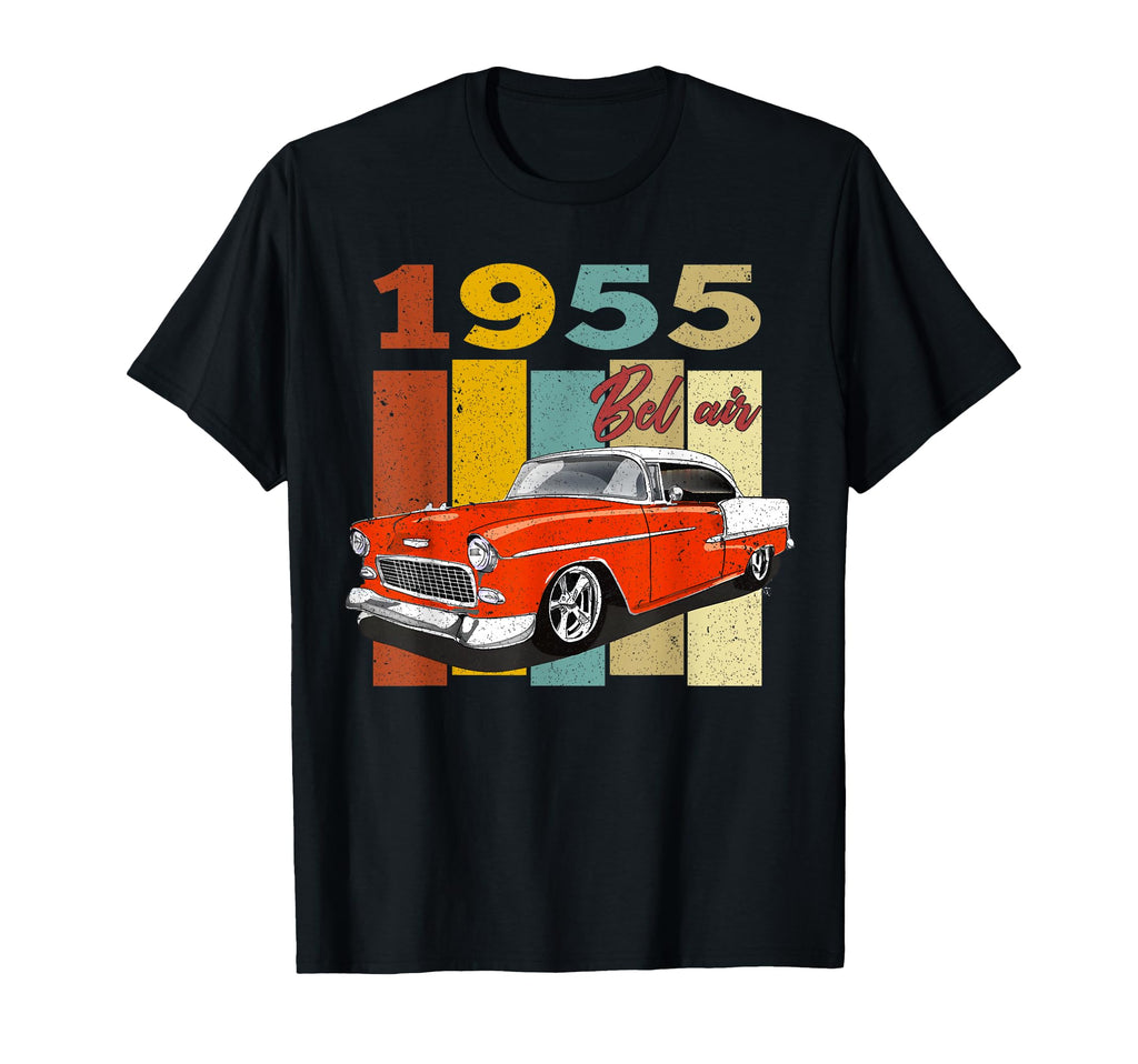 1955 55 Bel Air 50S Silhouette Old T-Shirt - Aesthetic Graphic for Adults - T-Shirt, Sweatshirt, Hoodie