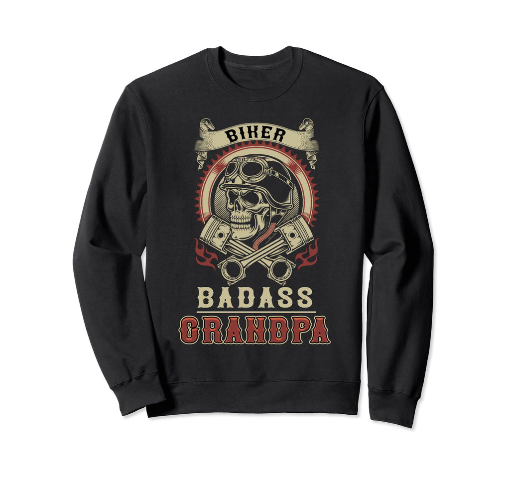 Biker Badass Grandpa Sweatshirt - Casual Everyday Wear for Adults - T-Shirt, Sweatshirt, Hoodie