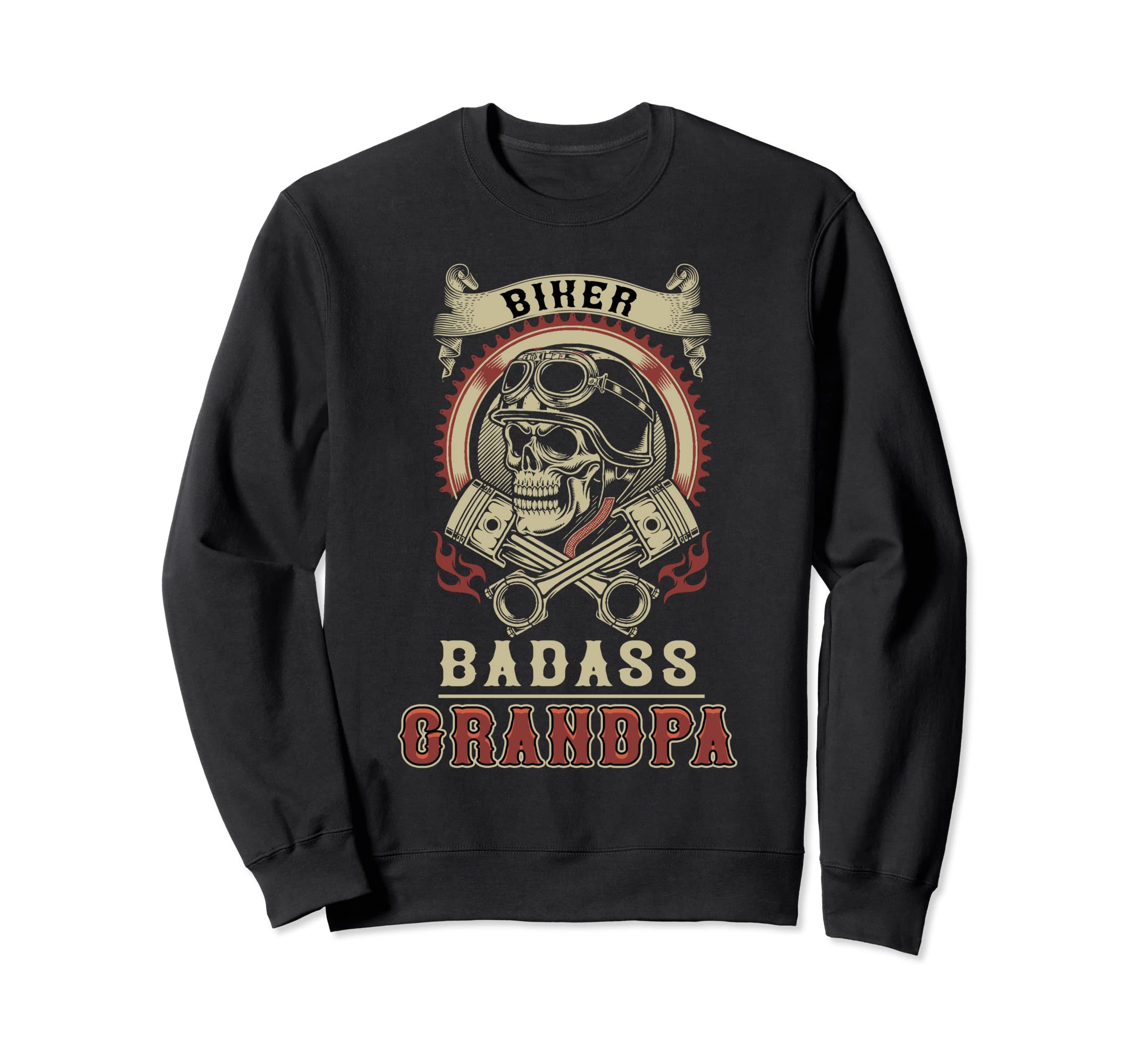 Biker Badass Grandpa Sweatshirt - Casual Everyday Wear for Adults - T-Shirt, Sweatshirt, Hoodie