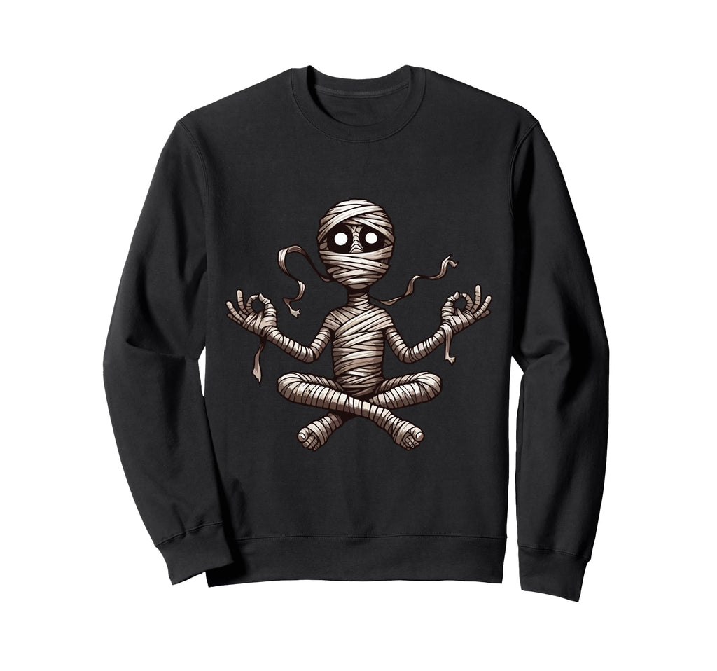Meditation Mummy Yoga Pose Relaxing Sweatshirt - Graphic Print for Adults - T-Shirt, Sweatshirt, Hoodie