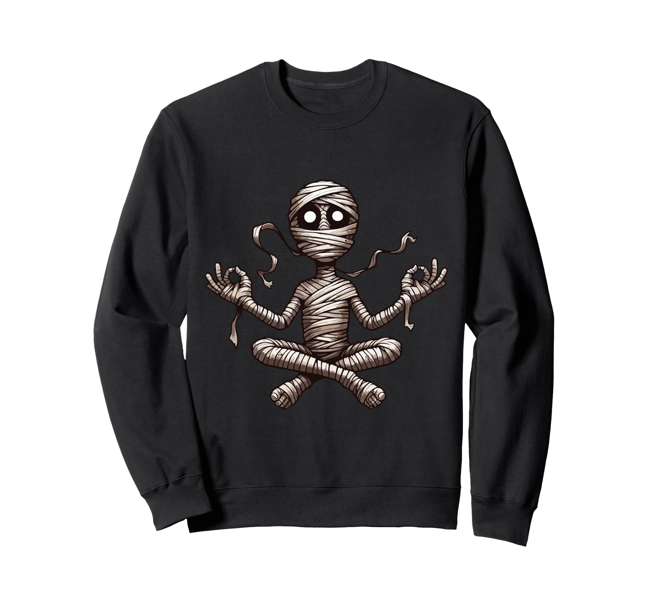Meditation Mummy Yoga Pose Relaxing Sweatshirt - Graphic Print for Adults - T-Shirt, Sweatshirt, Hoodie