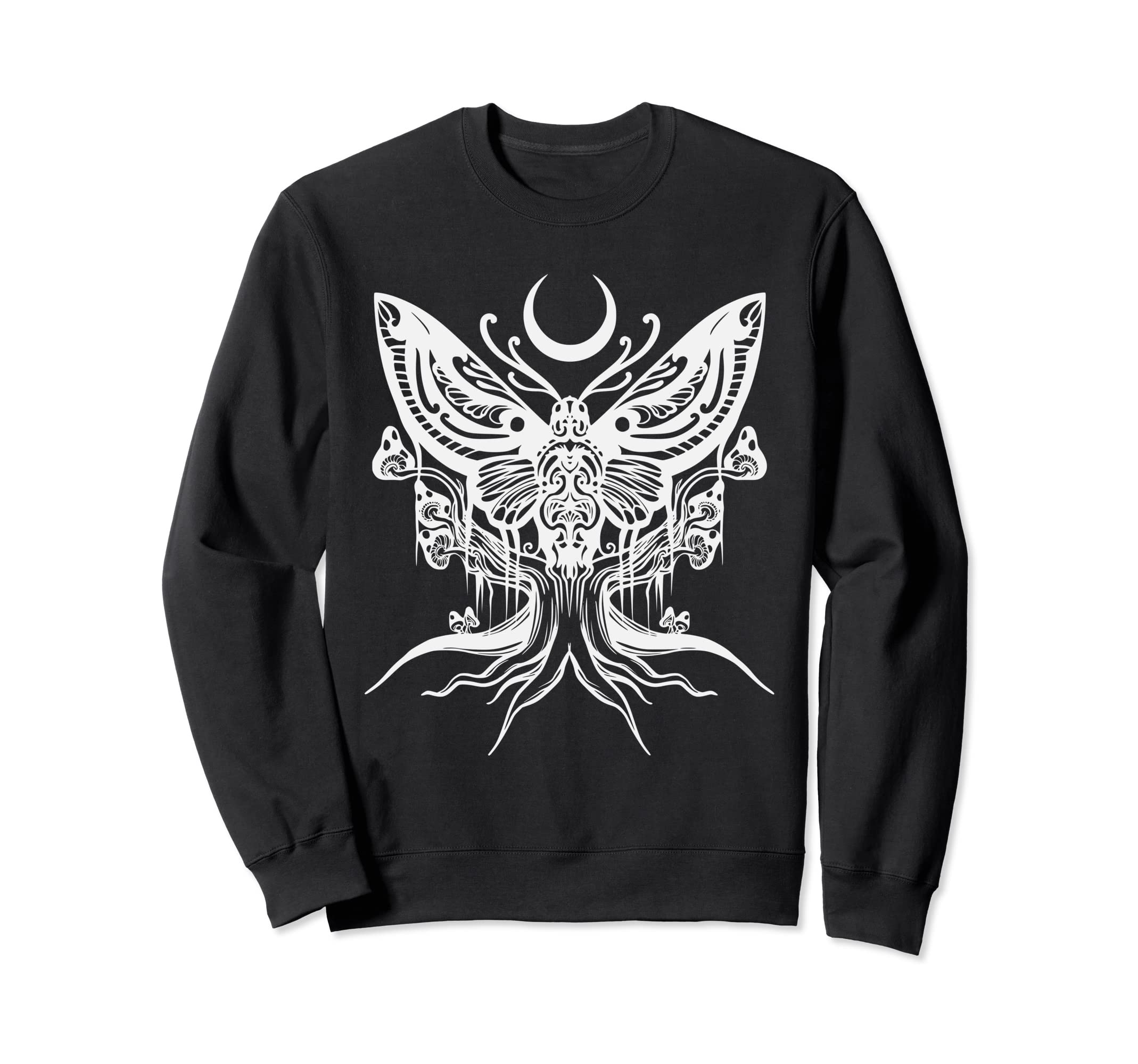 Mystical Moth Goth Horror Sweatshirt - Streetwear Style for Adults - T-Shirt, Sweatshirt, Hoodie