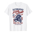 Daytona Beach Florida Motorcycle Skull T-Shirt - Novelty Apparel Unisex - T-Shirt, Sweatshirt, Hoodie