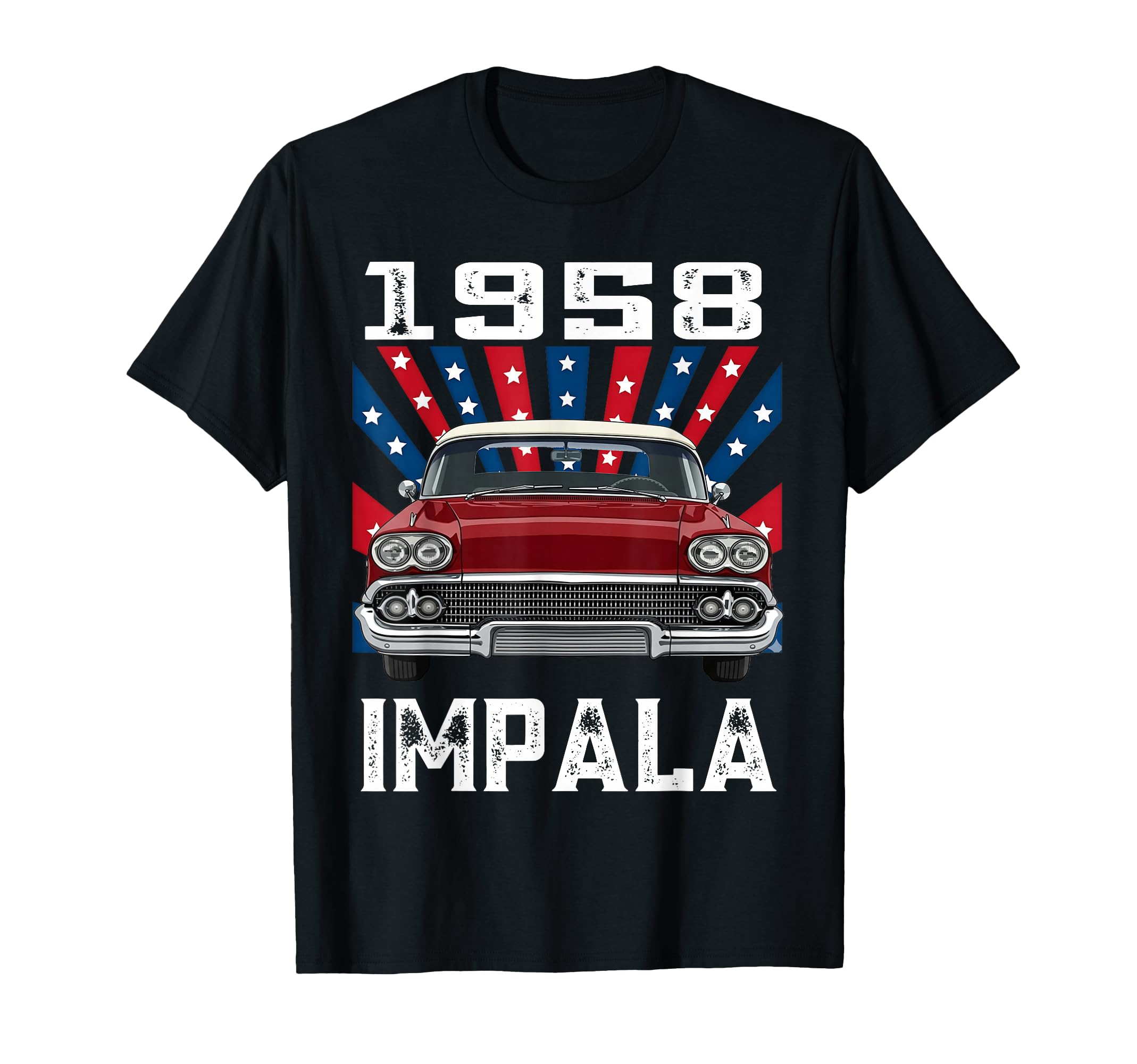 1958 58 Impala Old School Muscle Car T-Shirt - Unique Graphic Unisex - T-Shirt, Sweatshirt, Hoodie