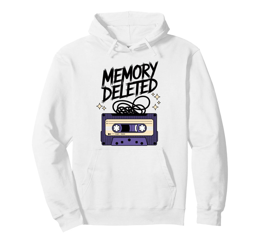 Memory Deleted Funny Cassette Tape Hoodie - Casual Everyday Wear for Adults - T-Shirt, Sweatshirt, Hoodie