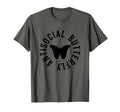 Antisocial Butterfly Clumsy Shy T-Shirt - Fun Novelty Design for Adults - T-Shirt, Sweatshirt, Hoodie