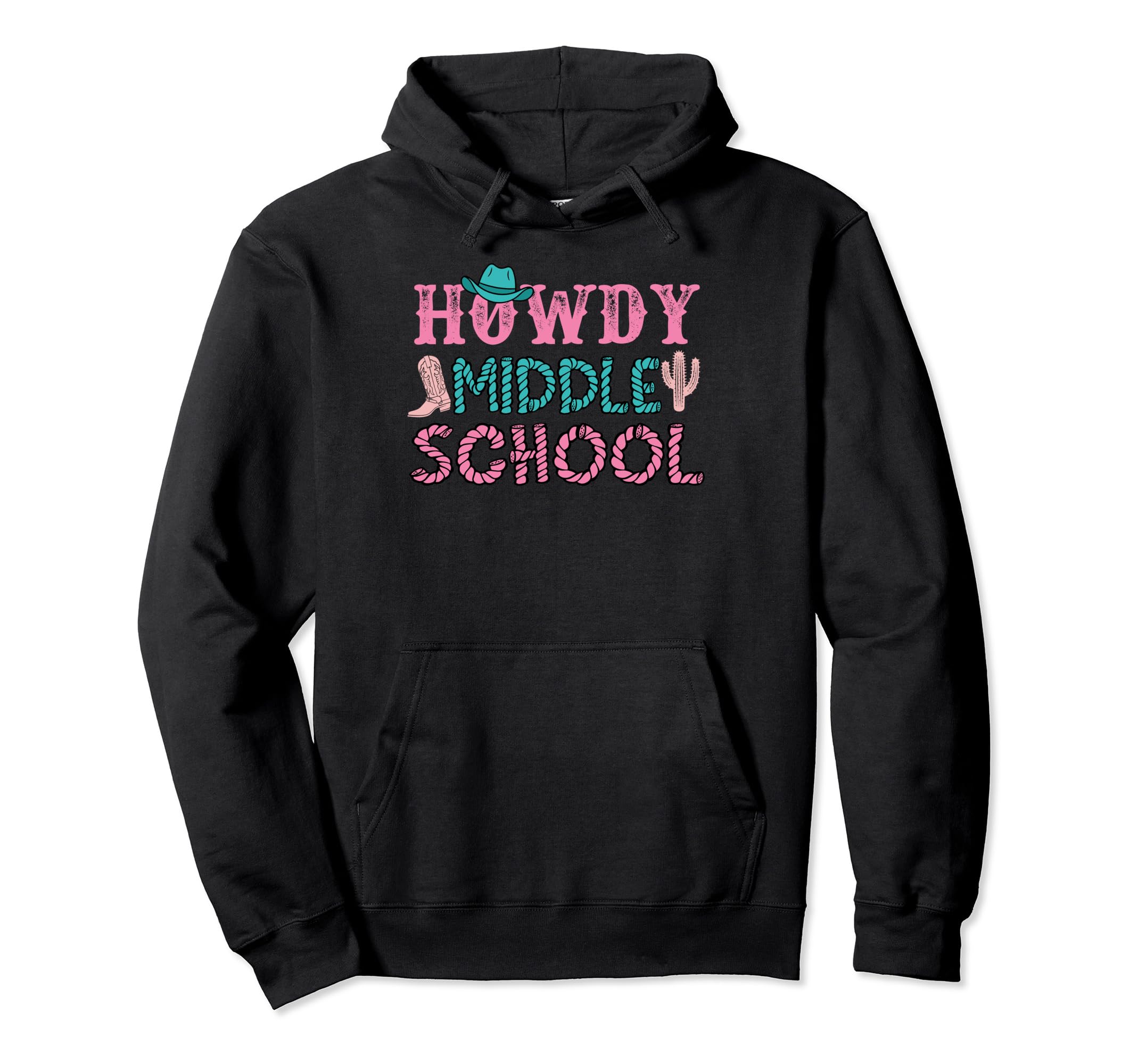 Howdy Middle School Teacher Rodeo Hoodie - Minimalist Print Men Women - T-Shirt, Sweatshirt, Hoodie