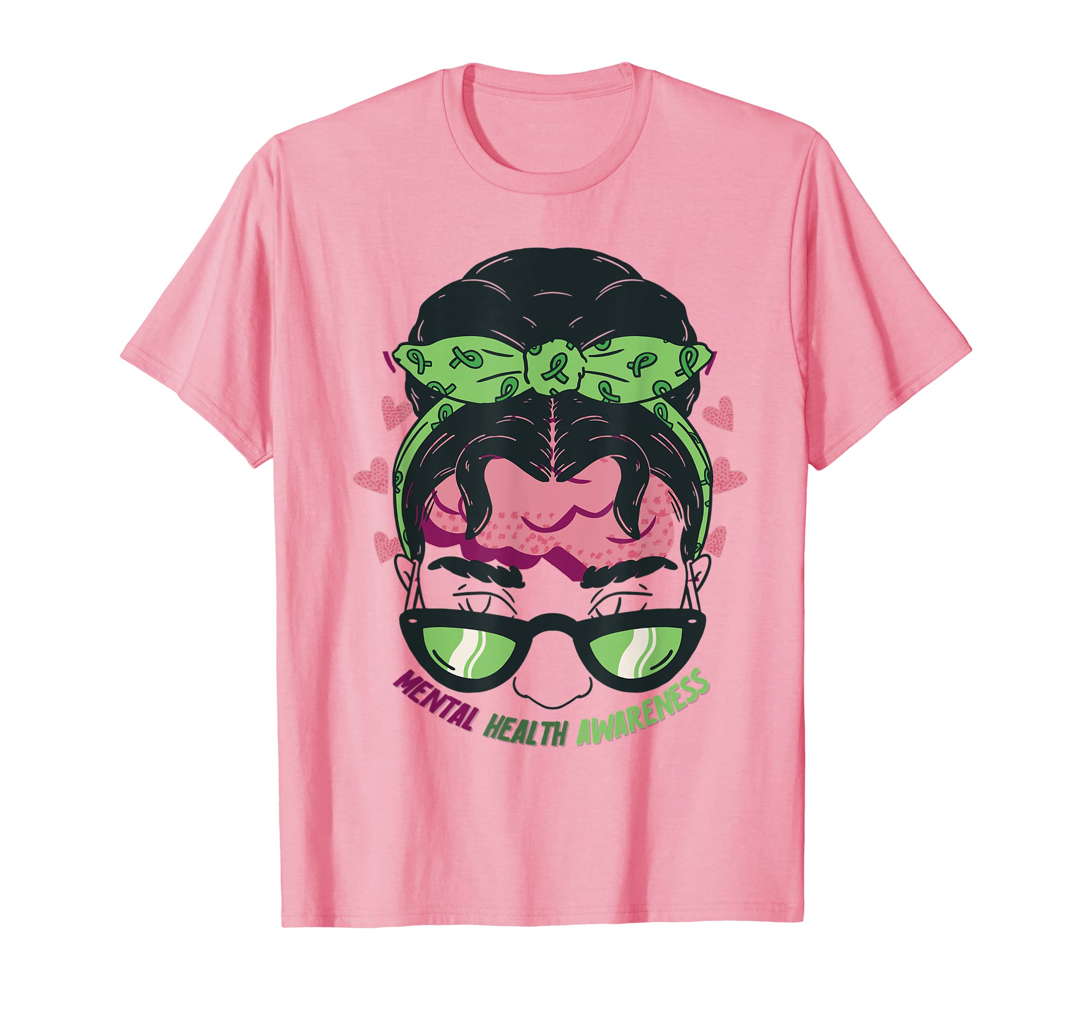 Messy Bun Mental Health Matters Gift T-Shirt - Graphic Print for Adults - T-Shirt, Sweatshirt, Hoodie