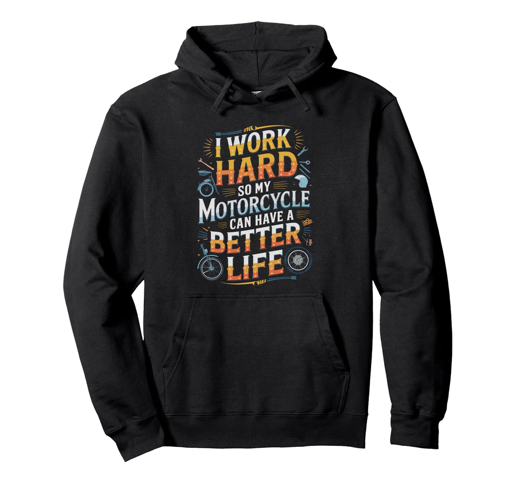 Ride Funny Motorcycle Hoodie - Custom Art Print Men Women - T-Shirt, Sweatshirt, Hoodie
