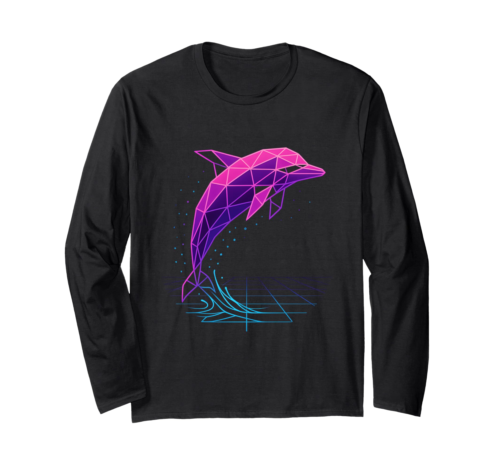 Vaporwave Dolphin Synthwave Ocean 80S T-Shirt - Graphic Print Unisex - T-Shirt, Sweatshirt, Hoodie