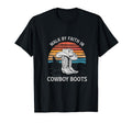 Walk Faith Cowboy Boots Western T-Shirt - Minimalist Print for Adults - T-Shirt, Sweatshirt, Hoodie
