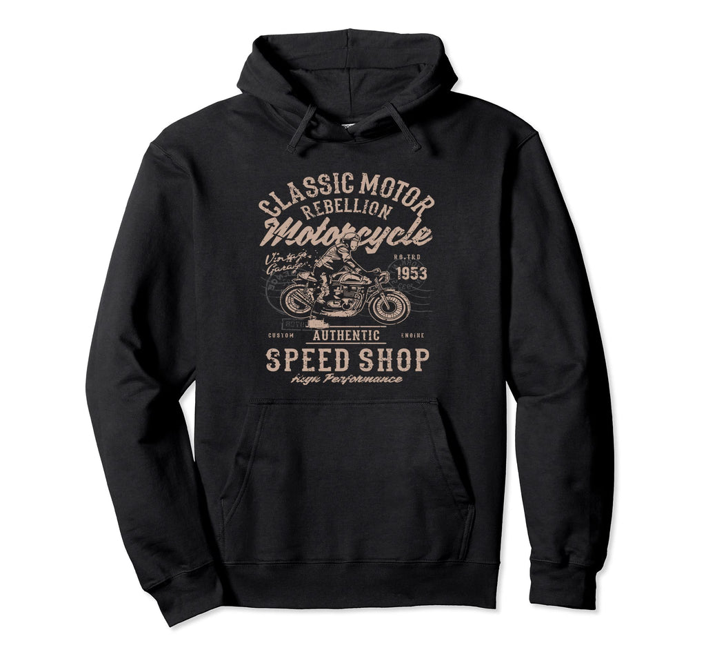 Motorcycle Distressed Biker Rider Hoodie - Casual Everyday Wear Unisex - T-Shirt, Sweatshirt, Hoodie