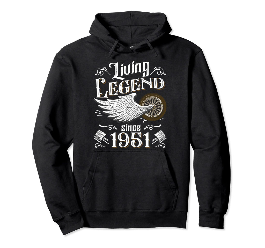 Motorcycle 1951 70Th Birthday Living Hoodie - Streetwear Style Unisex - T-Shirt, Sweatshirt, Hoodie