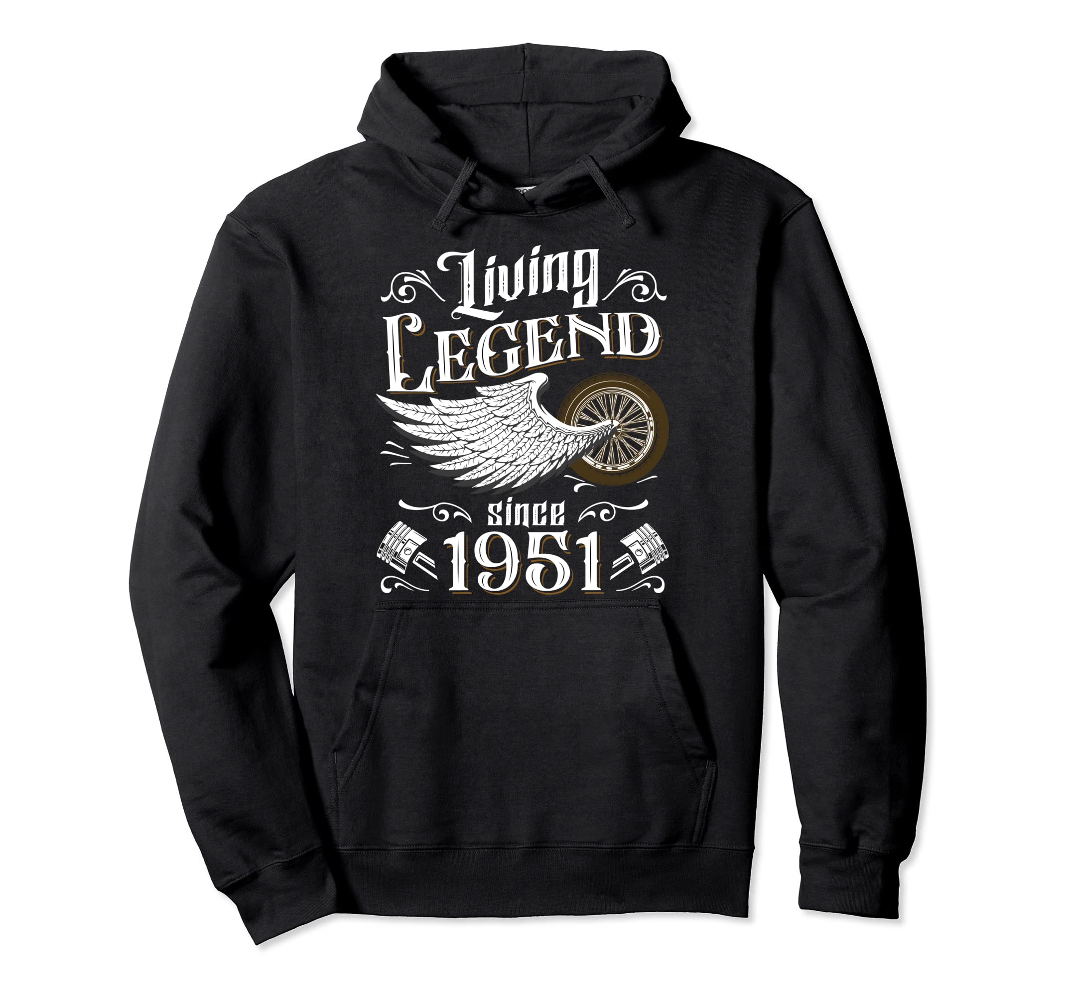 Motorcycle 1951 70Th Birthday Living Hoodie - Streetwear Style Unisex - T-Shirt, Sweatshirt, Hoodie